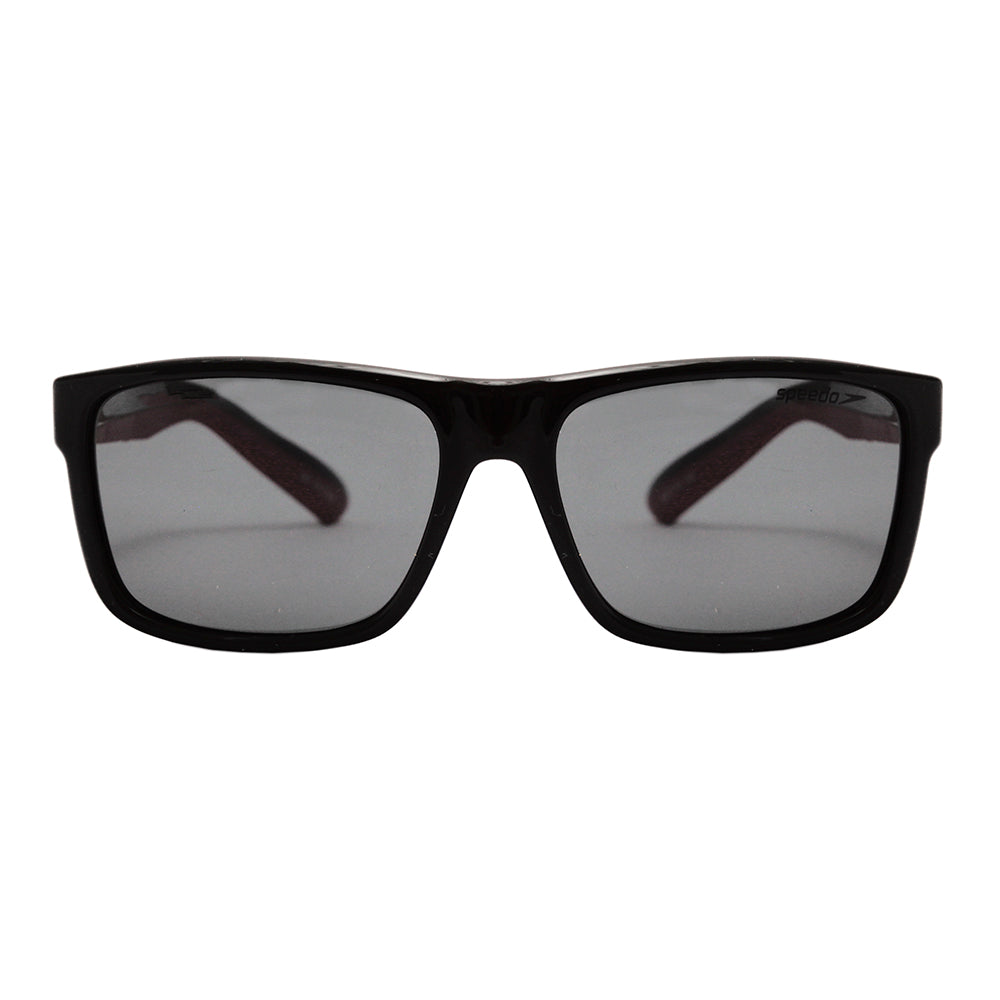 Speedo Fut Infantil A01 Preto Brilho e Vermelho Fosco / Cinza Polarizado - Lente 5,3 cm