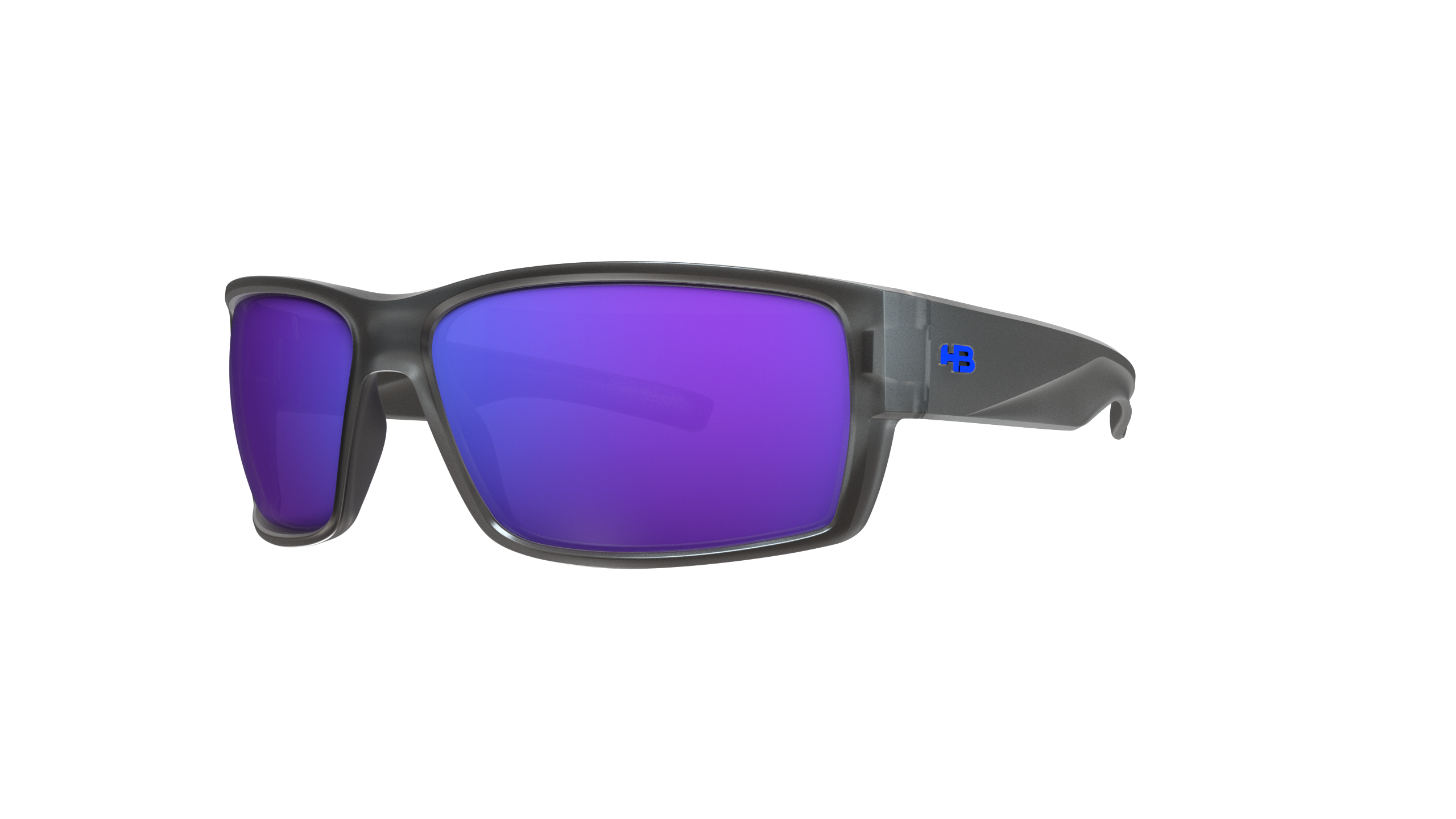 HB Narrabeen Matte Onyx / Blue Chrome - Lente 6,5 cm - Sol