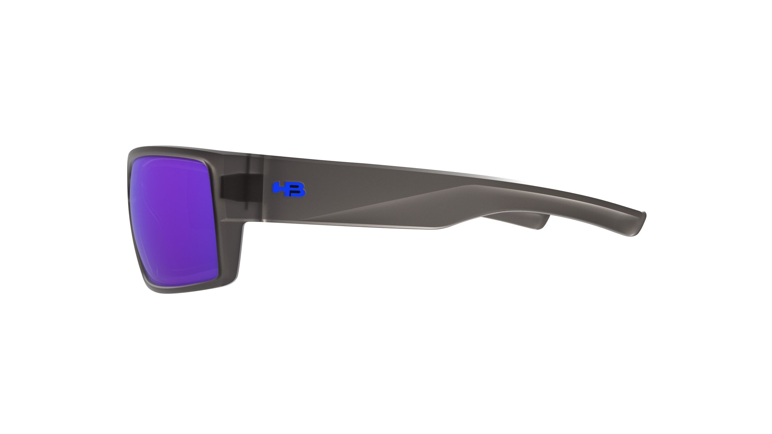 HB Narrabeen Matte Onyx / Blue Chrome - Lente 6,5 cm - Sol