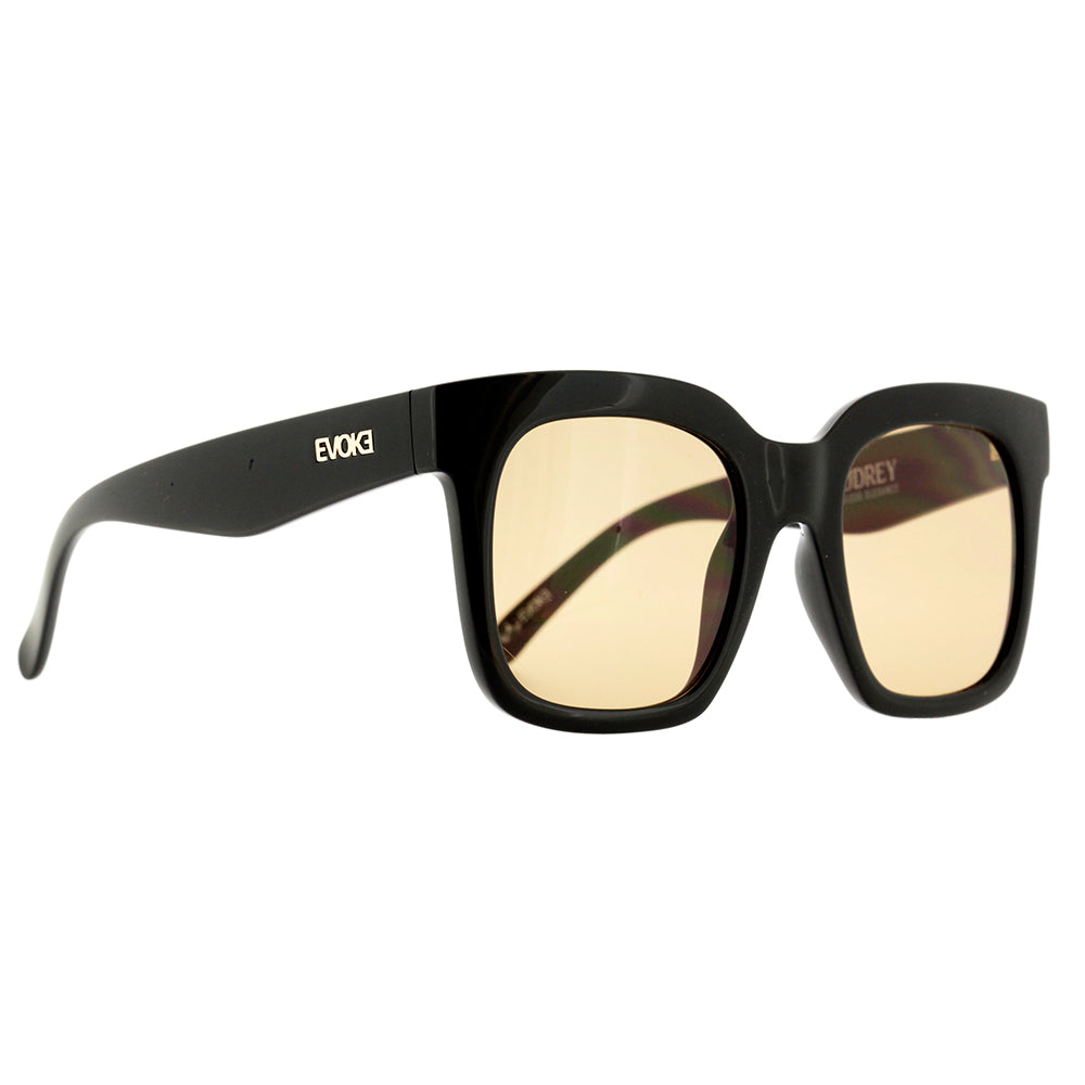 Evoke Audrey A02 Black Shine Light Gold / Caramel Total - 52 mm