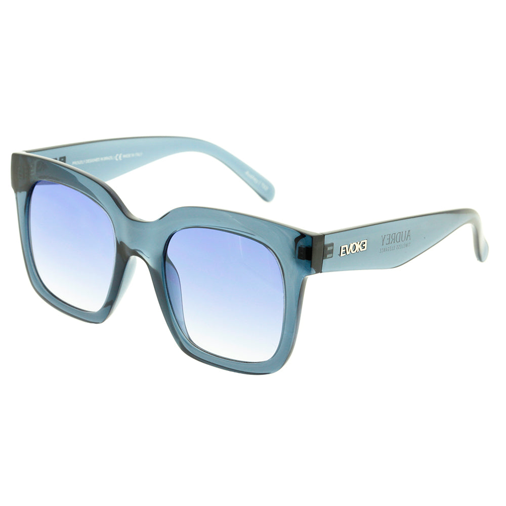 Evoke Audrey T03 Blue Crystal Silver / Blue Gradient - 52 mm