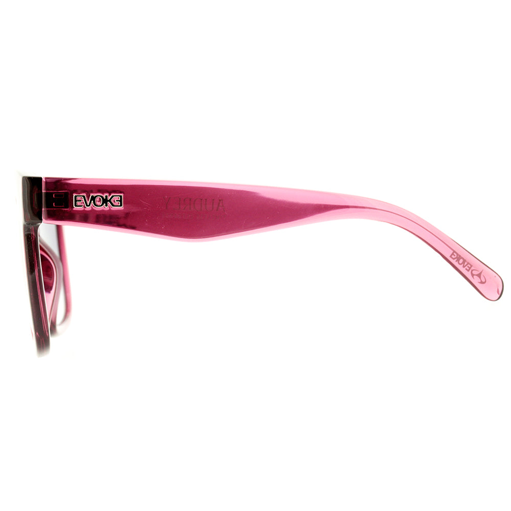 Evoke Audrey T02 Red Grape Crystal Silver / Gray Gradient - 52 mm