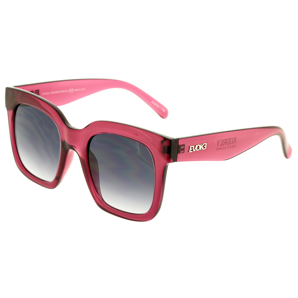 Evoke Audrey T02 Red Grape Crystal Silver / Gray Gradient - 52 mm