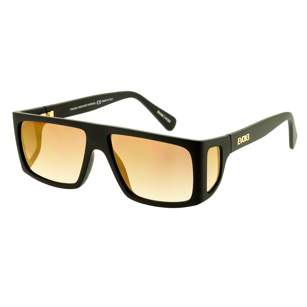 Evoke B-Side A12S Black Matte Gold / Brown Gradient Gold Flash - 58 mm