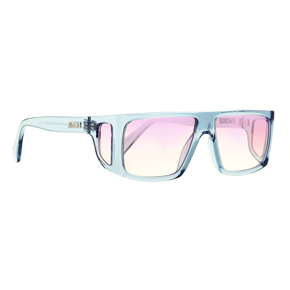 Evoke B-Side T02 Light Blue Crystal Silver / Red Gradient - 58 mm