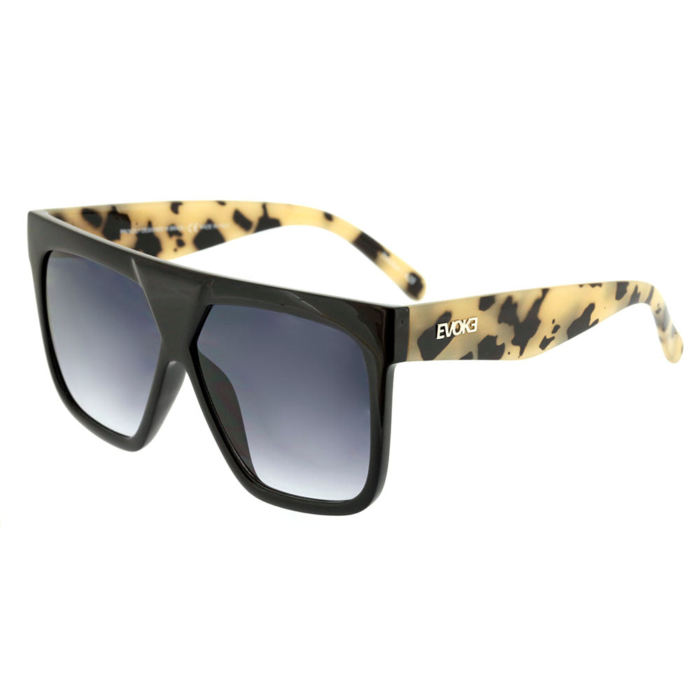 Evoke Thinker A23 Black Temple Turtle Silver / Gray Gradient - 60 mm