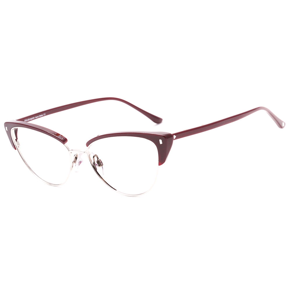 Hickmann HI 2006 D01 Vinho e Prata Brilho - 55 mm - Grau