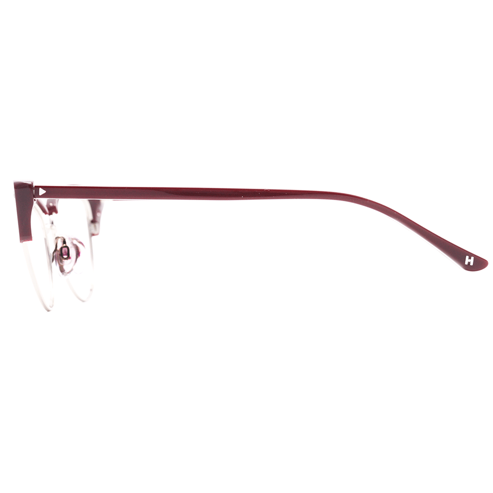 Hickmann HI 2006 D01 Vinho e Prata Brilho - 55 mm - Grau