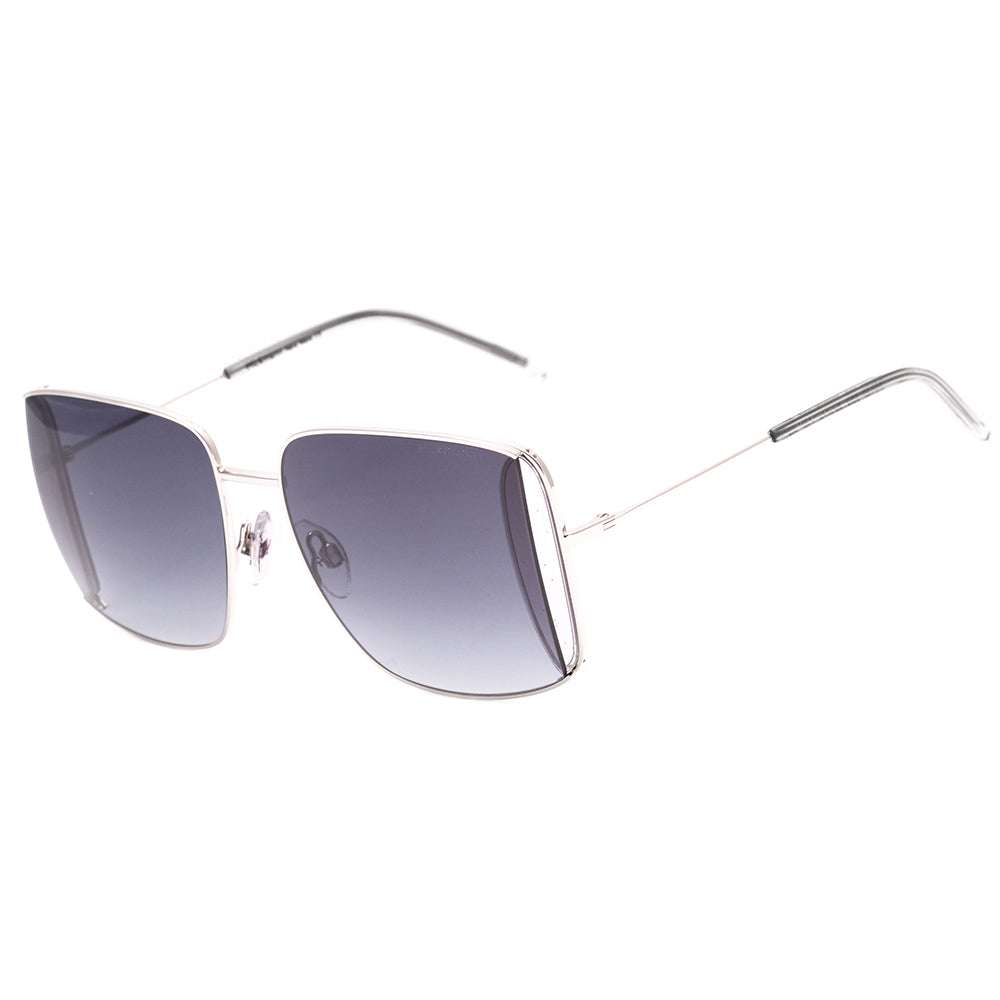 Hickmann HI 3142 03A Prata Brilho / Preto Degradê - 55 mm - Sol
