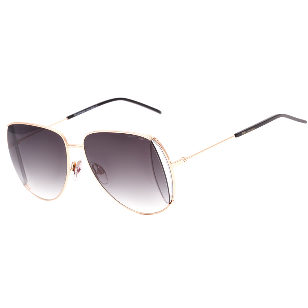 Hickmann HI 3143 04B Dourado Brilho / Preto Degradê - Lente 5,5 cm - Sol