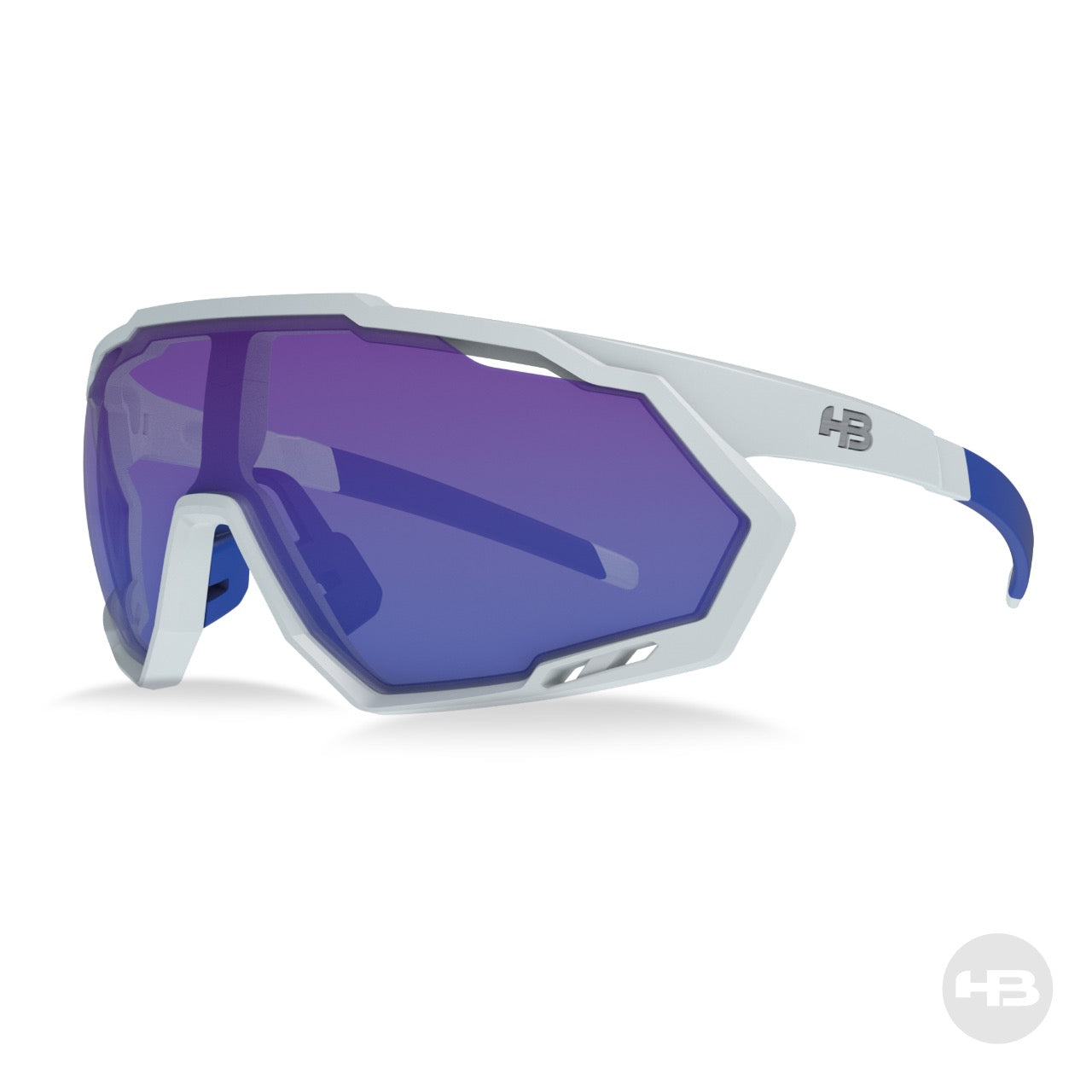 HB Spin Pearled White / Blue Chrome / Cristal - 146 mm