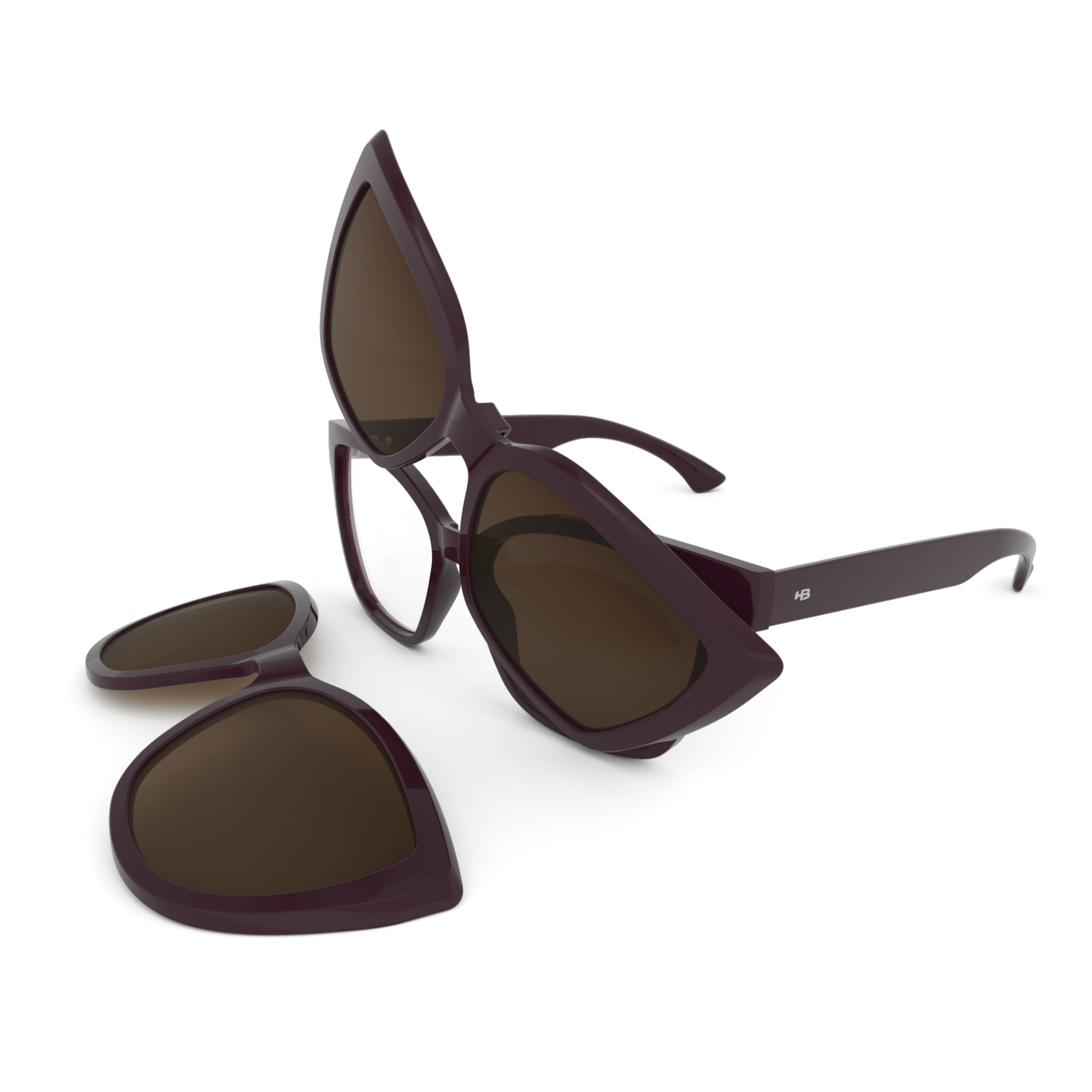 HB 0403 Switch Clip On Passionate / Polarized Brown - Lente 5,1 cm