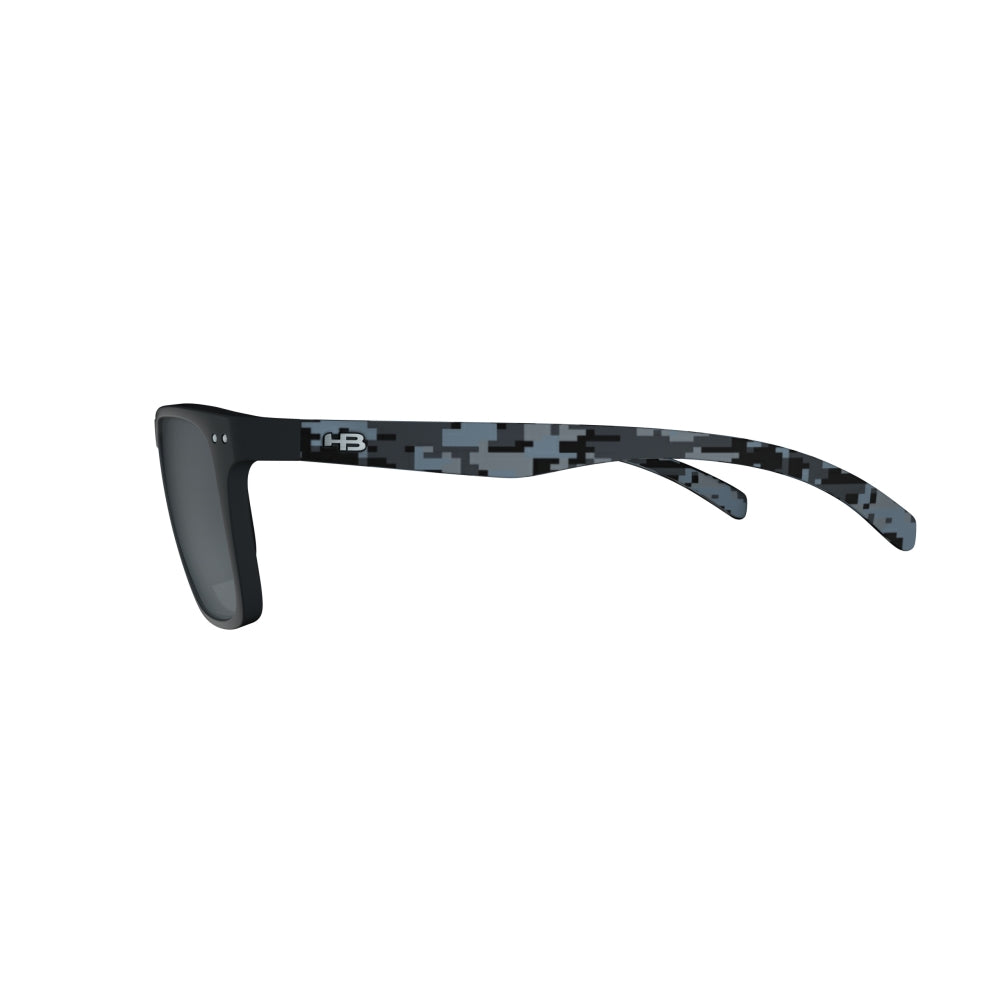 Óculos de Sol HB Cody Matte Black Camouflaged / Gray - 55 mm
