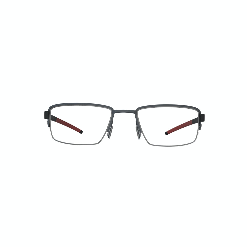 HB Duotech 93424 Matte Black / Matte Black Red Lente 5,5 cm - Grau