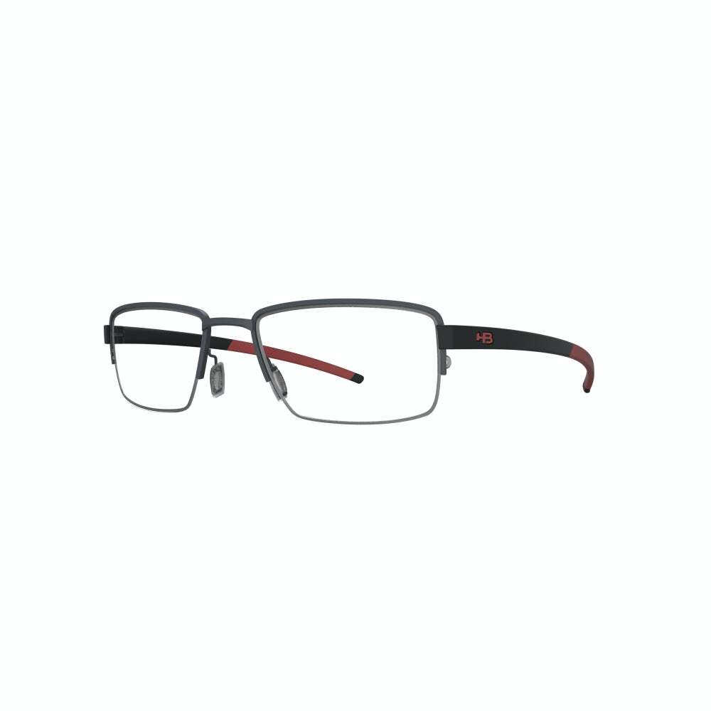 HB Duotech 93424 Matte Black / Matte Black Red Lente 5,5 cm - Grau