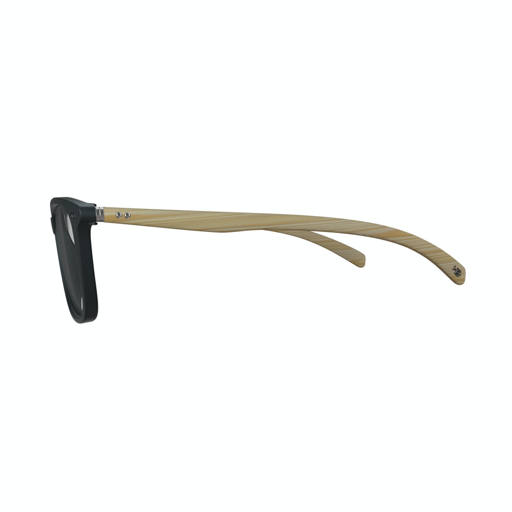 Óculos de Grau HB Polytech 93154 Matte Black / Wood - Lente 5,2 cm