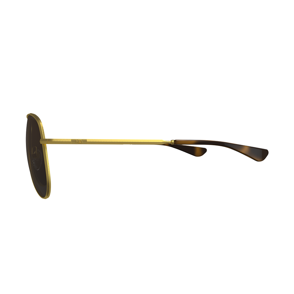 Óculos de Sol HB Khaos Racer Gold C019 / Brown Unico - Lente 5,5 cm