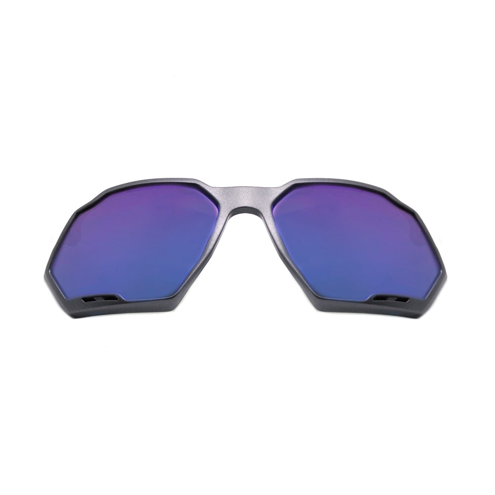 HB Rush Clip On Matte Graphite / Blue Chorme - 53 mm - Grau