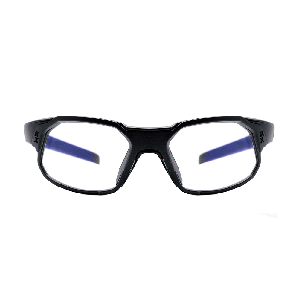 HB Rush Clip On Matte Graphite / Blue Chorme - 53 mm - Grau