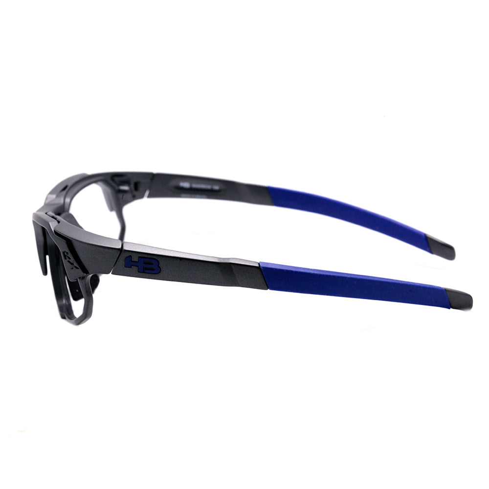 HB Rush Clip On Matte Graphite / Blue Chorme - 53 mm - Grau