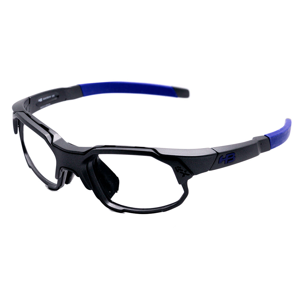 HB Rush Clip On Matte Graphite / Blue Chorme - 53 mm - Grau