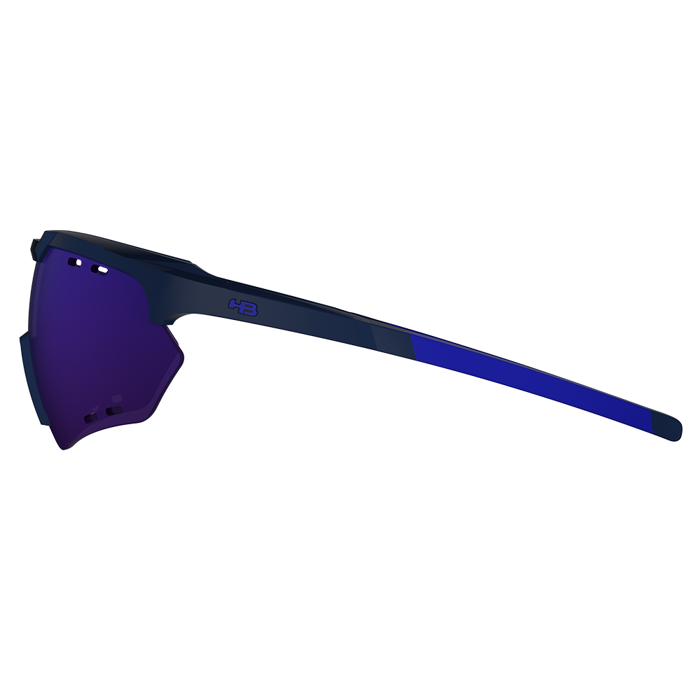 HB Shield Compact Montain Matte Black D. Blue / Multi Purple Unico
