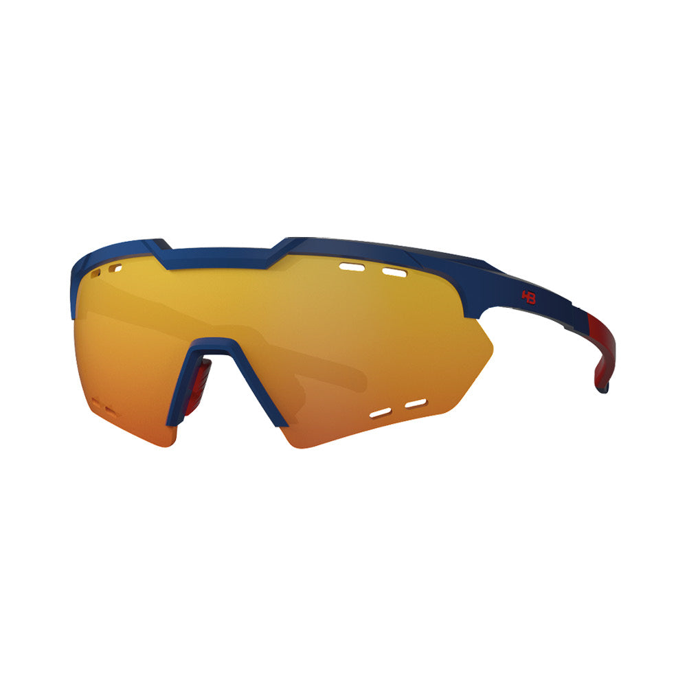 HB Shield Compact Road Matte Navy / Multi Red Unico