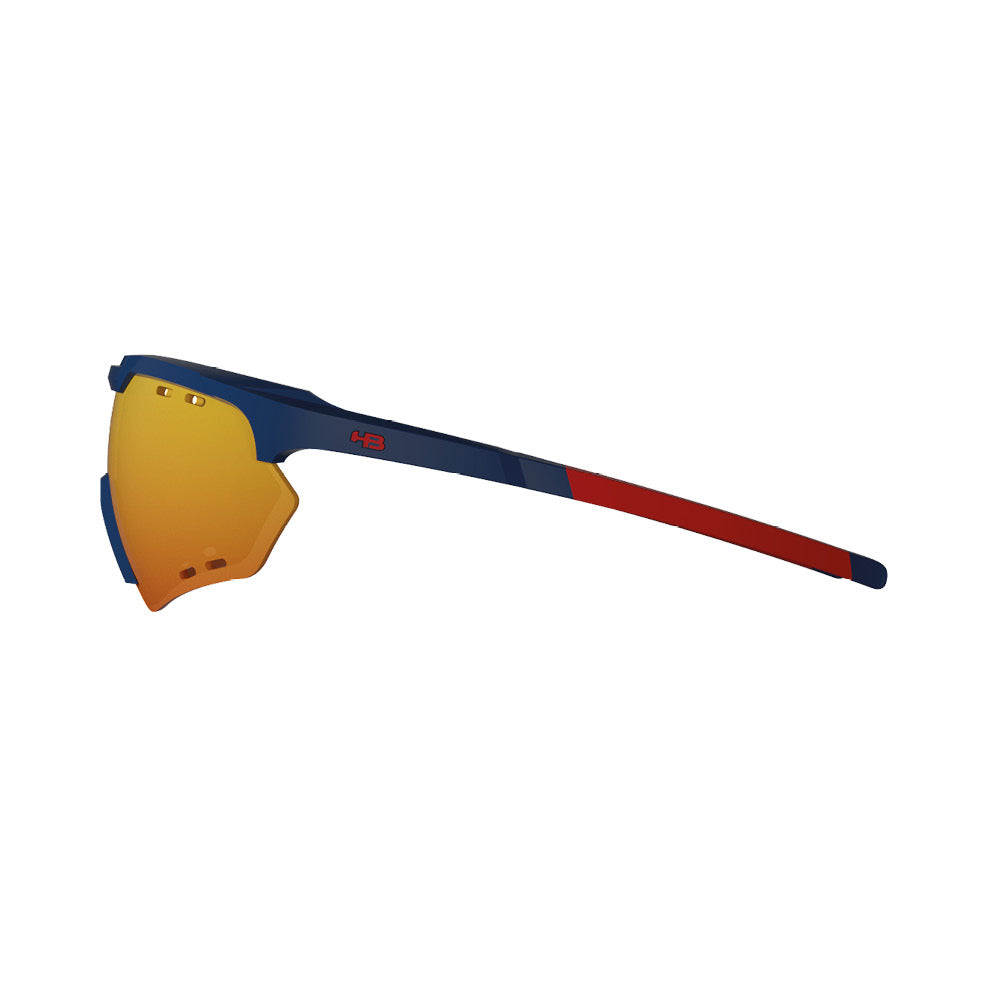 HB Shield Compact Road Matte Navy / Multi Red Unico