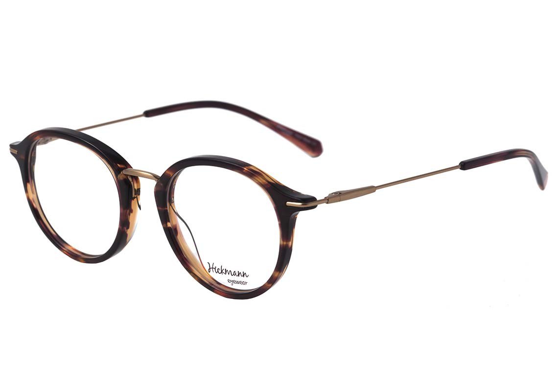Óculos de Grau Ana Hickmann Ah 6019 E01 Marrom Mesclado E Dourado - 46 mm