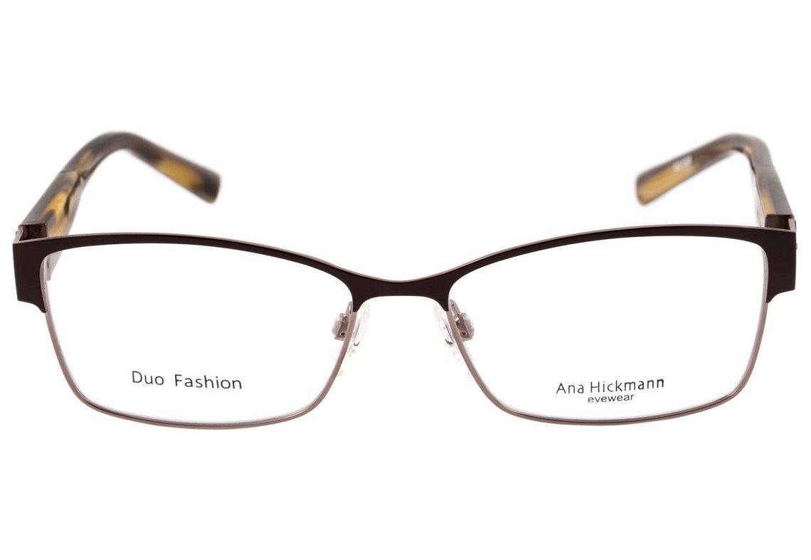 Óculos de Grau Ana Hickmann AH 1290 07A Rosa Brilho e Animal Print - 54 mm 01A Marrom Fosco E Brilho - 54 mm