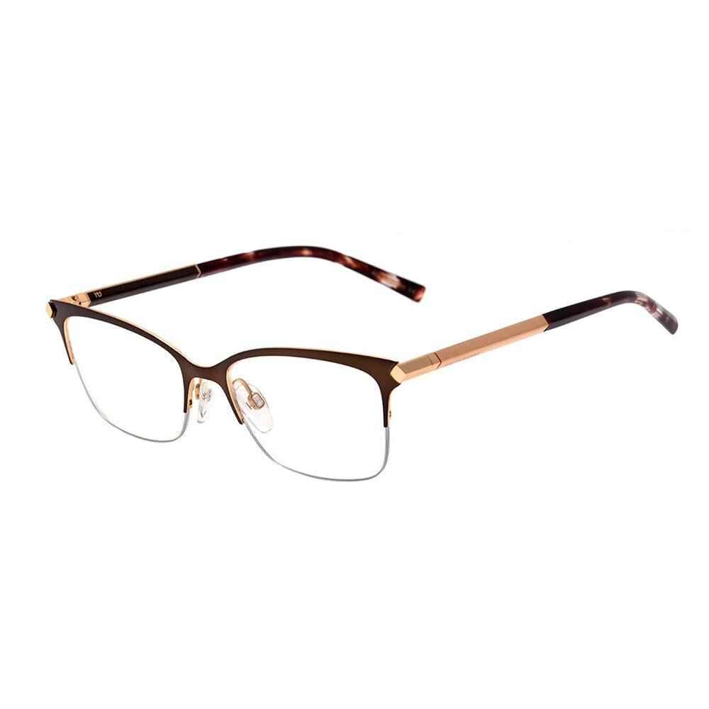 Óculos de Grau Ana Hickmann Ah 1344 01A Marrom Brilho E Dourado - Lente 5,1 Cm