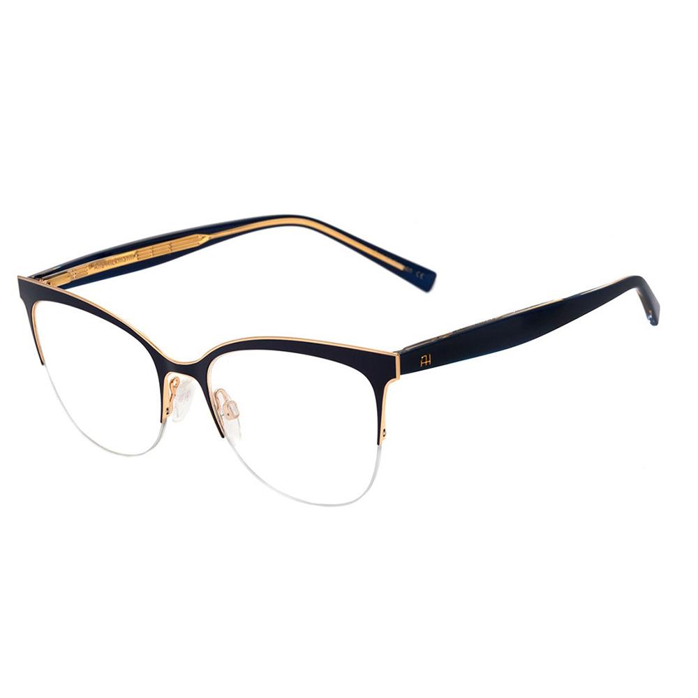Óculos de Grau Ana Hickmann Ah 1347 06A Azul E Dourado Brilho - 53 mm