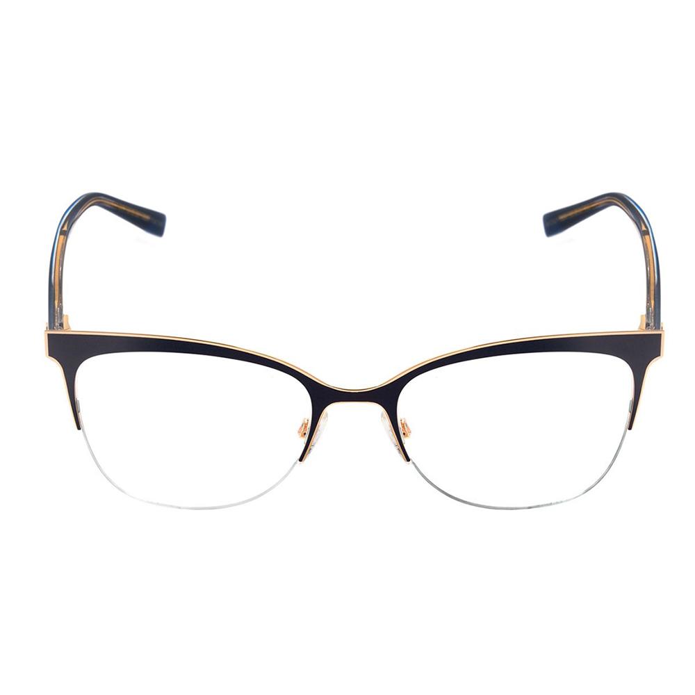 Óculos de Grau Ana Hickmann Ah 1347 06A Azul E Dourado Brilho - 53 mm