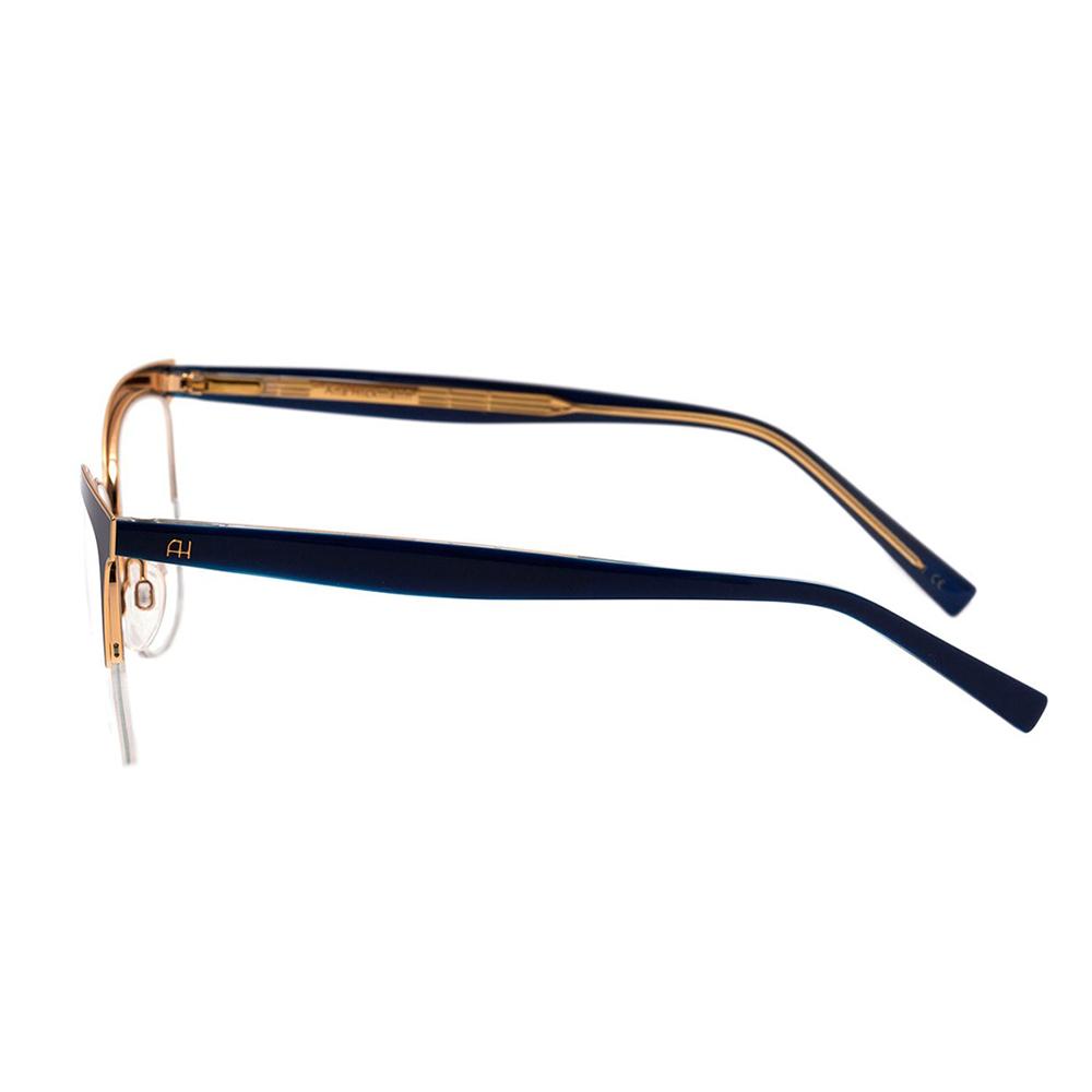 Óculos de Grau Ana Hickmann Ah 1347 06A Azul E Dourado Brilho - 53 mm