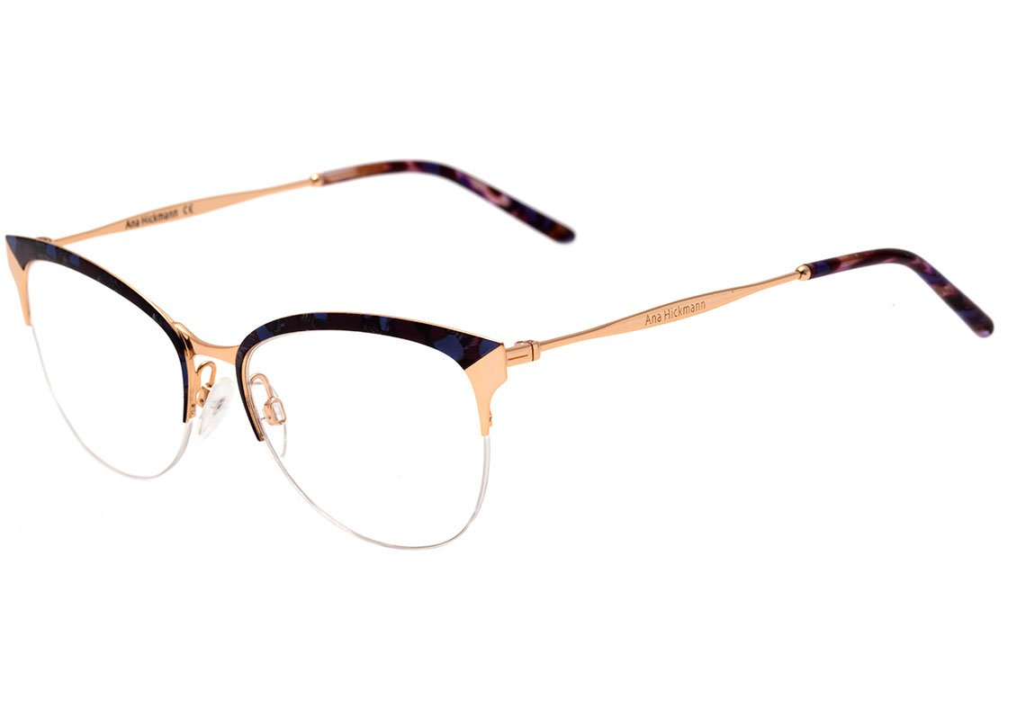 Ana Hickmann AH 1352 04A Vermelho Mesclado e Dourado Brilho - Lente 5,4 cm 04D Preto Mesclado E Dourado Brilho Lente 5,4 Cm