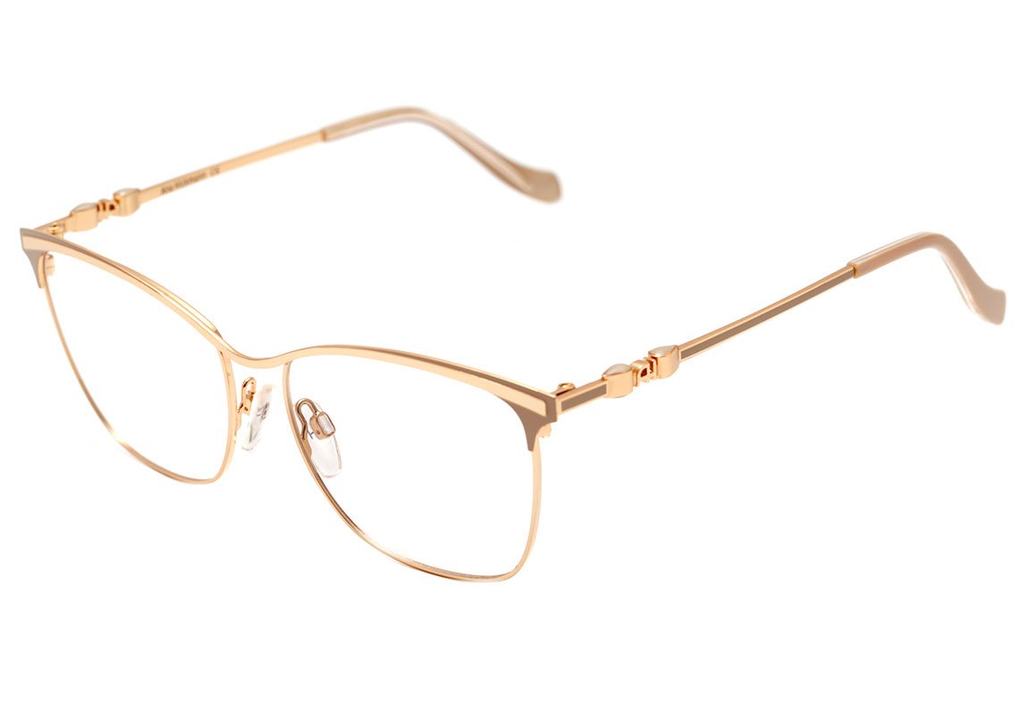Óculos de Grau Ana Hickmann AH 1361 01A Marrom e Dourado Brilho - 54 mm 04A Bege E Dourado Brilho 54 mm