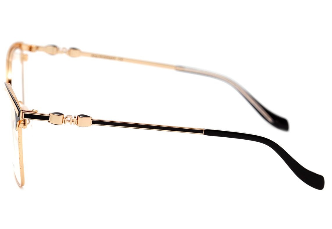 Óculos de Grau Ana Hickmann AH 1361 01A Marrom e Dourado Brilho - 54 mm 09A Preto E Dourado Brilho 54 mm