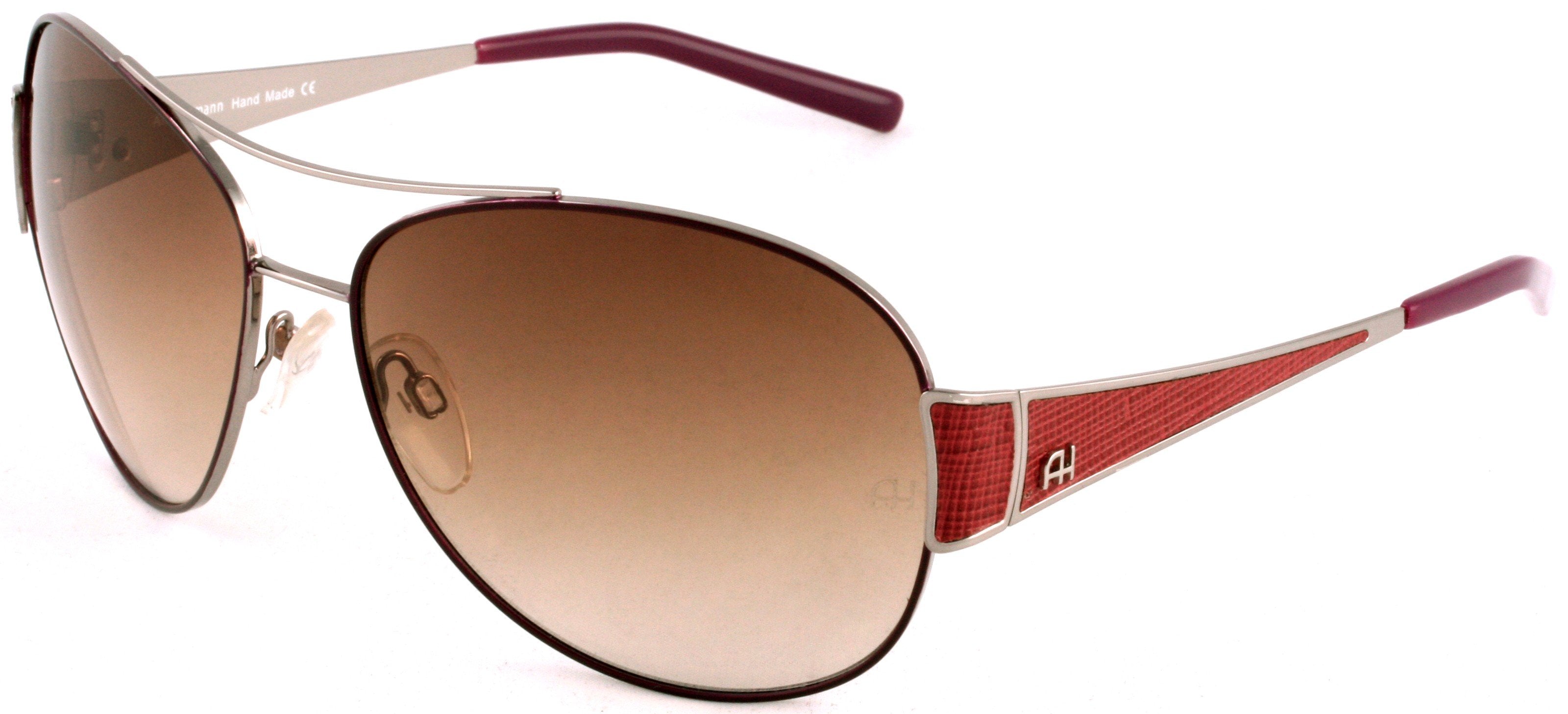 Óculos de Sol Ana Hickmann Ah 3077 01C Cinza E Roxo Brilho/ Marrom Degradê - 63 mm