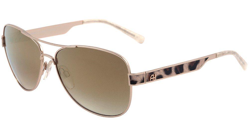 Óculos de Sol Ana Hickmann Ah 3081 04B Dourado E Creme/ Marrom Degradê Espelhado - 59 mm