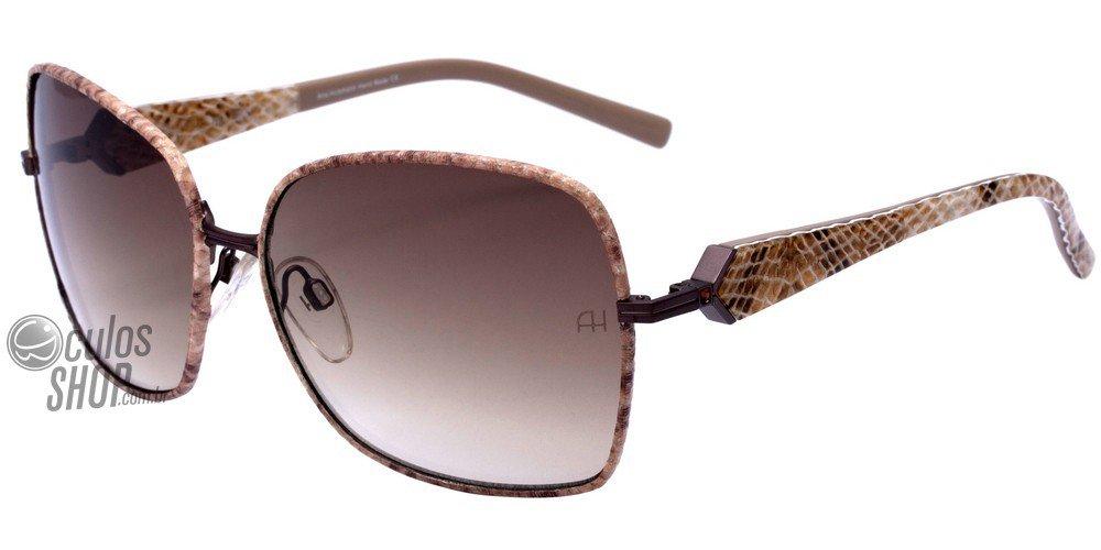 Óculos de Sol Ana Hickmann Ah 3084 08E Marrom E Amarelo/ Marrom Degradê - 61 mm