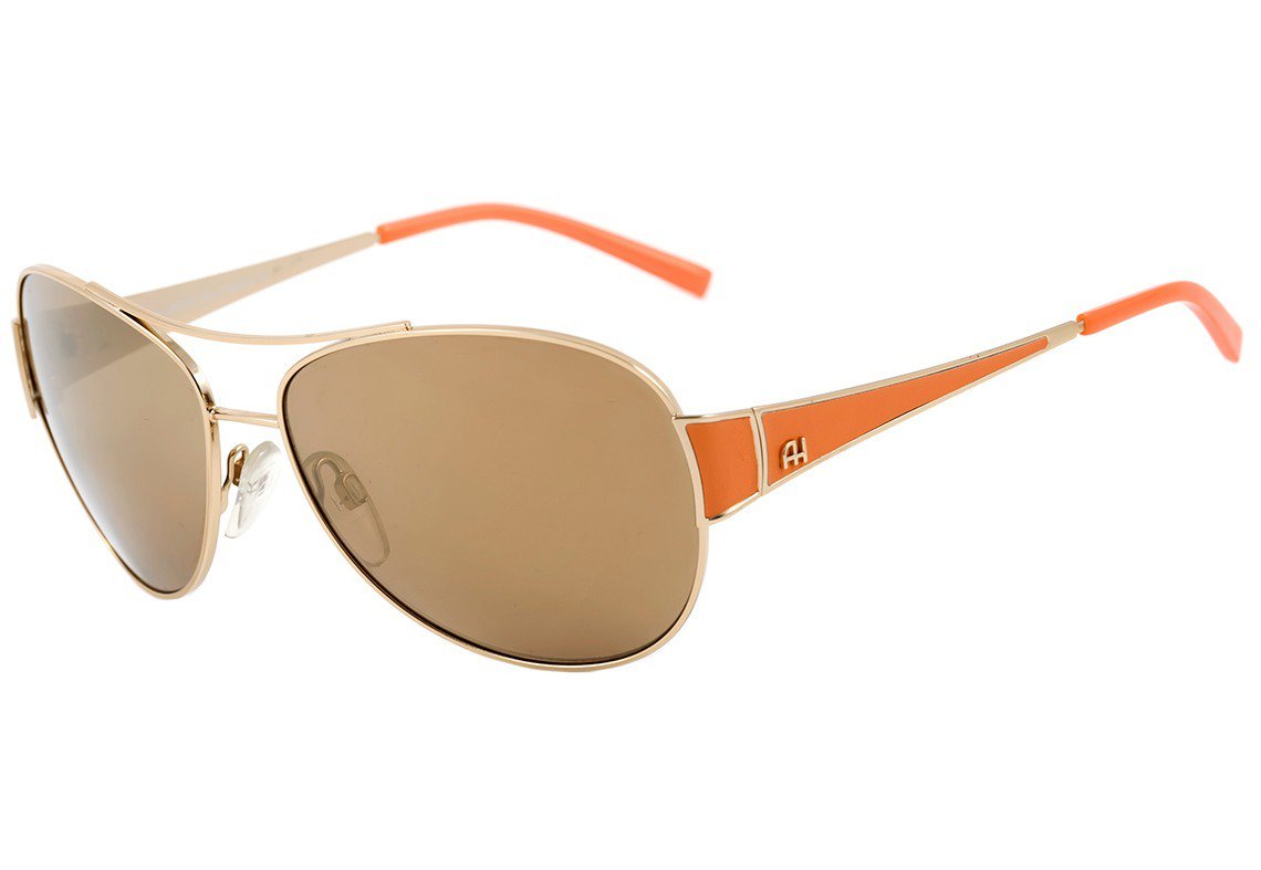 Óculos de Sol Ana Hickmann Ah 3085 04H Dourado Brilho E Laranja Fosco/ Dourado Espelhado - 61 mm