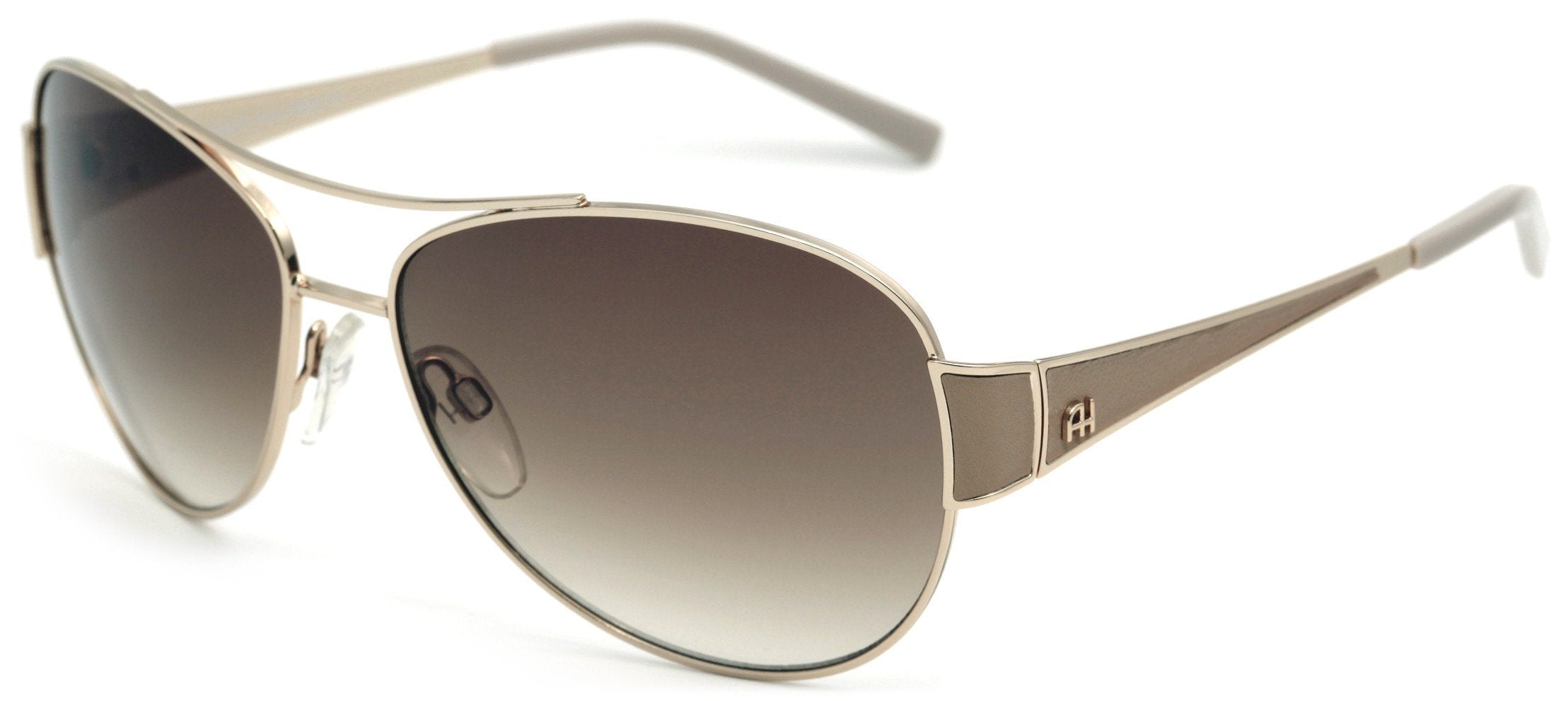 Óculos de Sol Ana Hickmann Ah 3085 04T Dourado E Creme/ Marrom Degradê - 61 mm