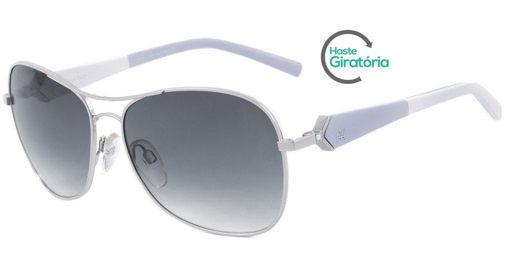 Óculos de Sol Ana Hickmann Ah 3087 03A Prata Azul E Branco/ Preto Degradê - 59 mm