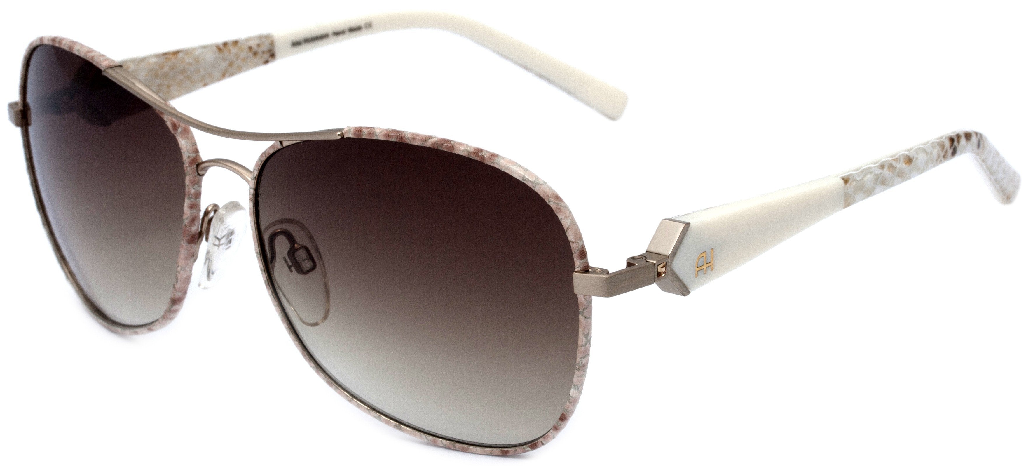 Óculos de Sol Ana Hickmann Ah 3090 04G Dourado E Creme/ Marrom Degradê - 60 mm