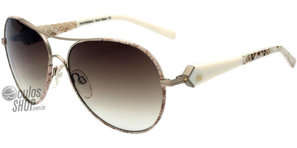 Óculos de Sol Ana Hickmann Ah 3090 04G Dourado E Creme/ Marrom Degradê - 60 mm