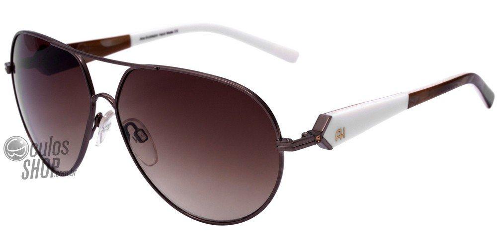 Óculos de Sol Ana Hickmann Ah 3091 08B Marrom E Branco/ Marrom Degradê - 62 mm