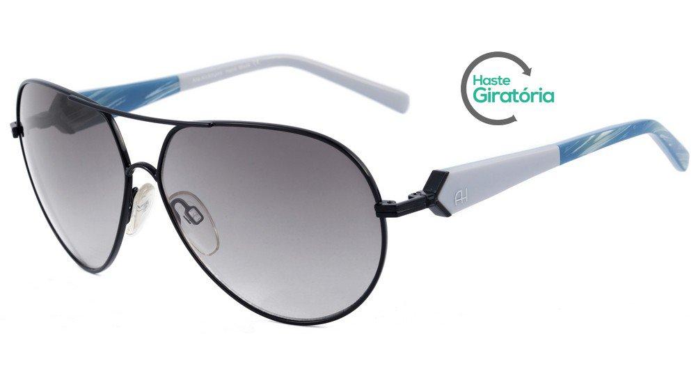 Óculos de Sol Ana Hickmann Ah 3091 09D Preto E Azul/ Preto Degradê - 62 mm