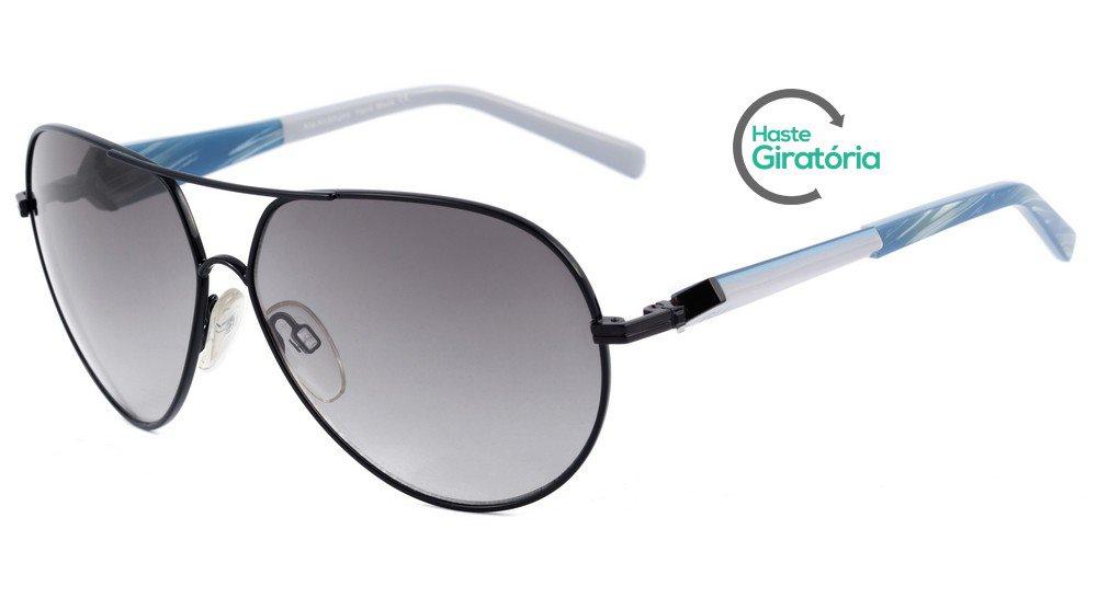Óculos de Sol Ana Hickmann Ah 3091 09D Preto E Azul/ Preto Degradê - 62 mm