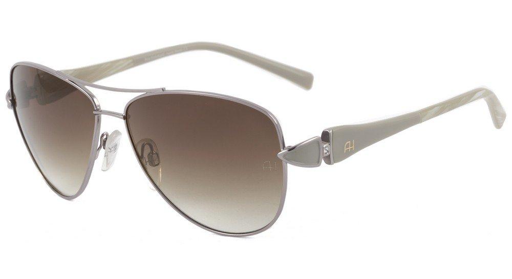 Óculos de Sol Ana Hickmann Ah 3096 01C Prata E Creme/ Marrom Espelhado - 60 mm
