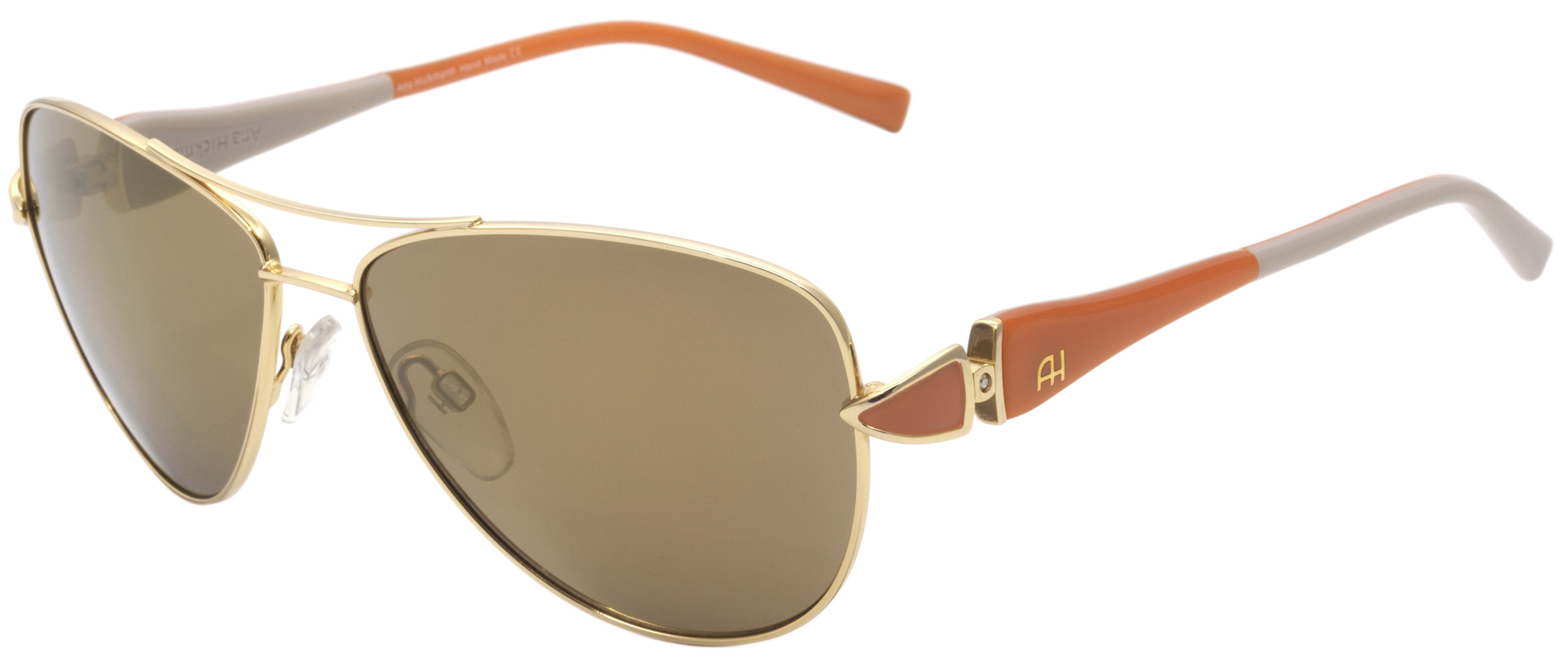 Óculos de Sol Ana Hickmann Ah 3096 04B Dourado E Laranja/ Marrom Espelhado - 60 mm
